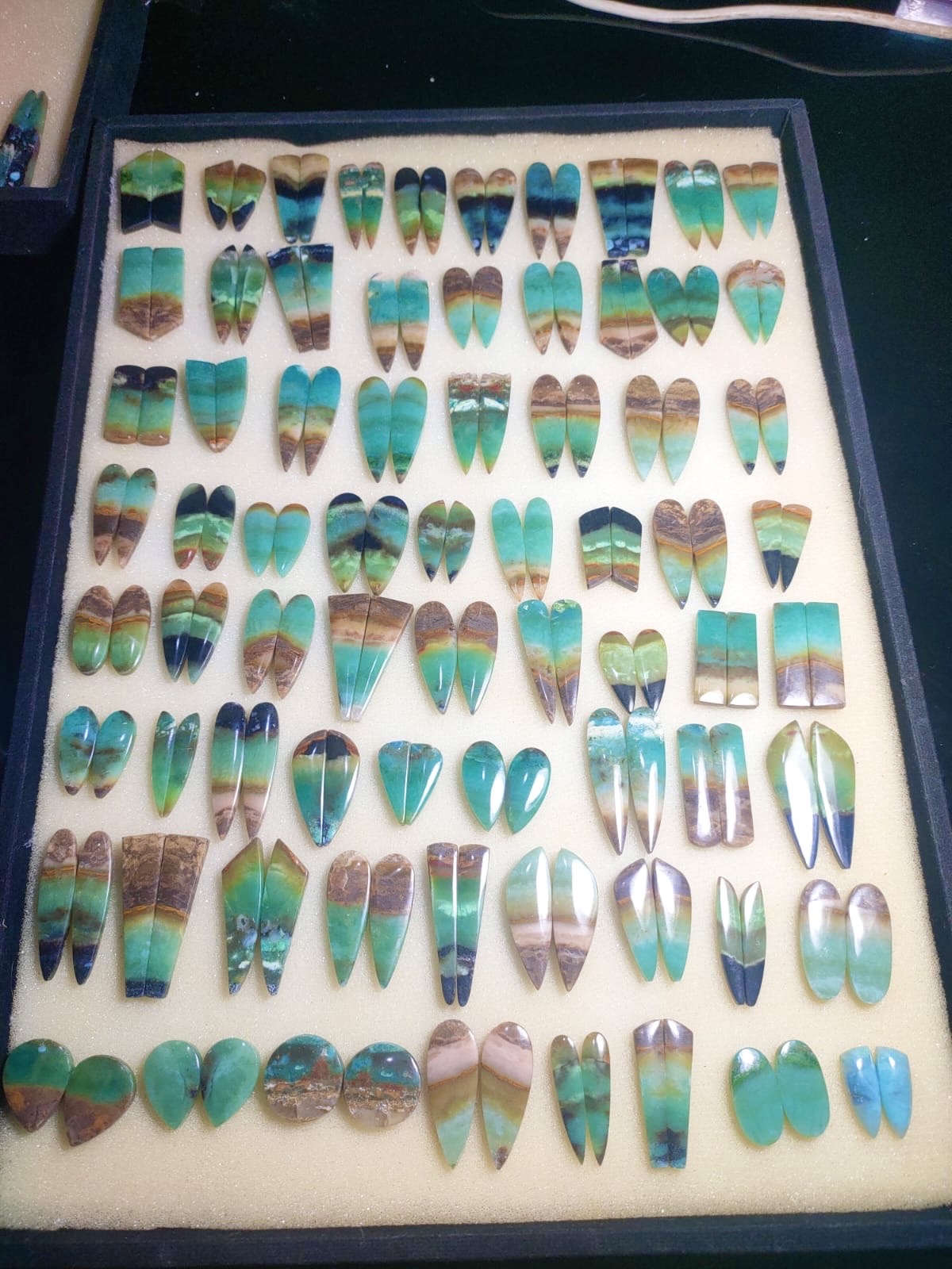 Beautiful pair of Blue Opalized wood - Image 3