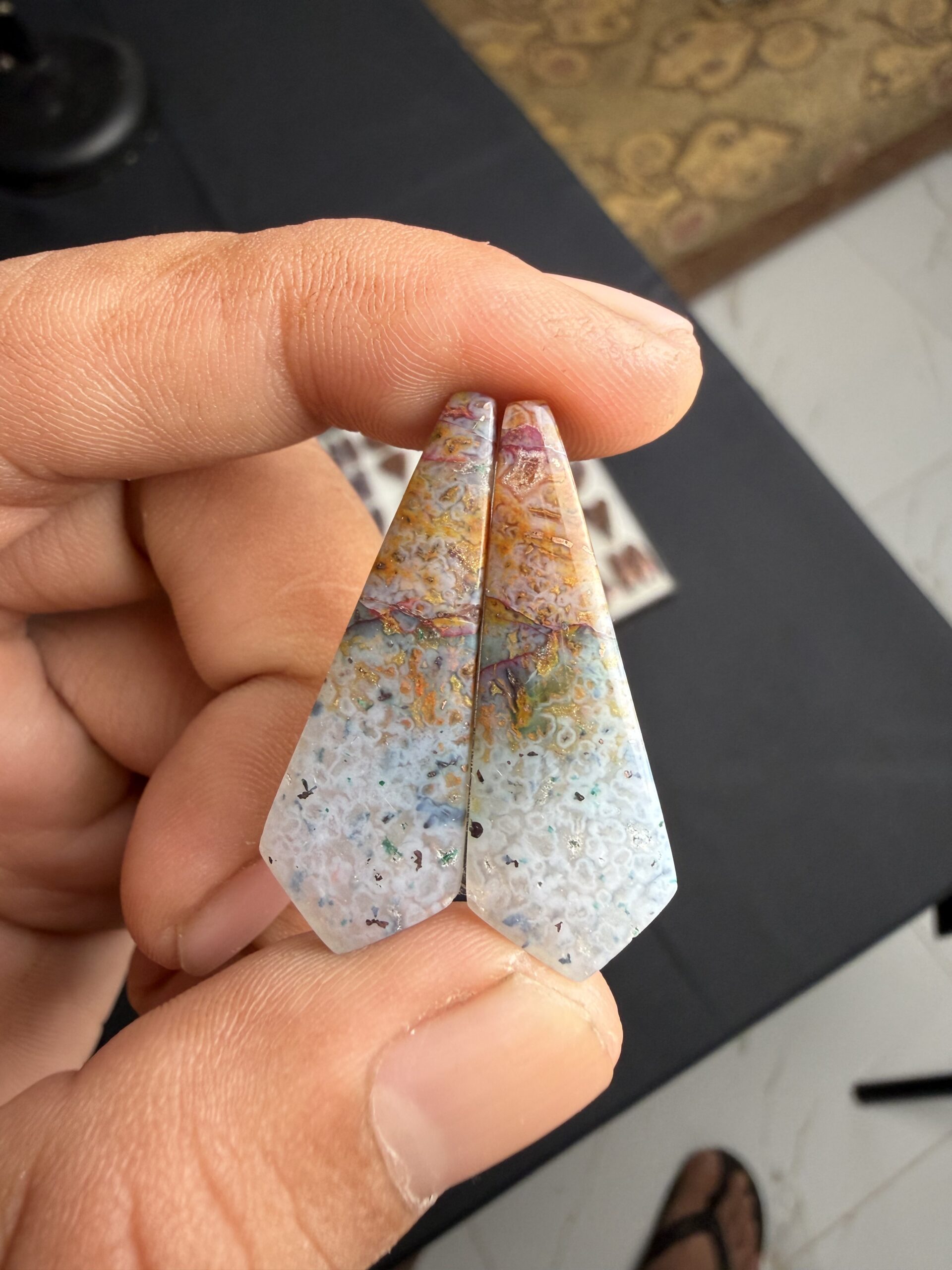 Chrysocolla Copper in chalcedony From Obi Island/Indonesia - Image 3