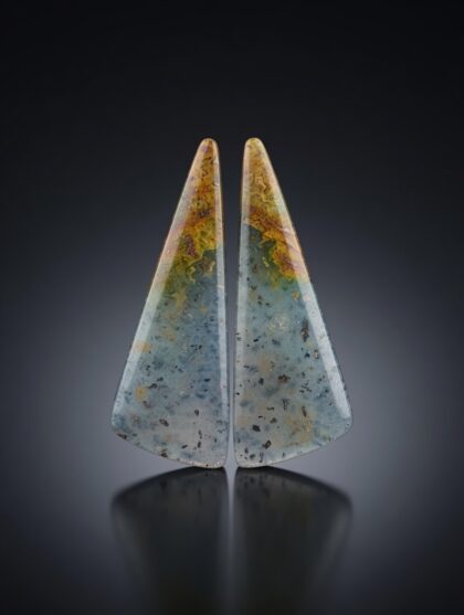 Chrysocolla Copper in chalcedony From Obi Island