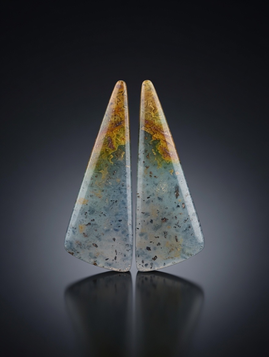 Chrysocolla Copper in chalcedony From Obi Island