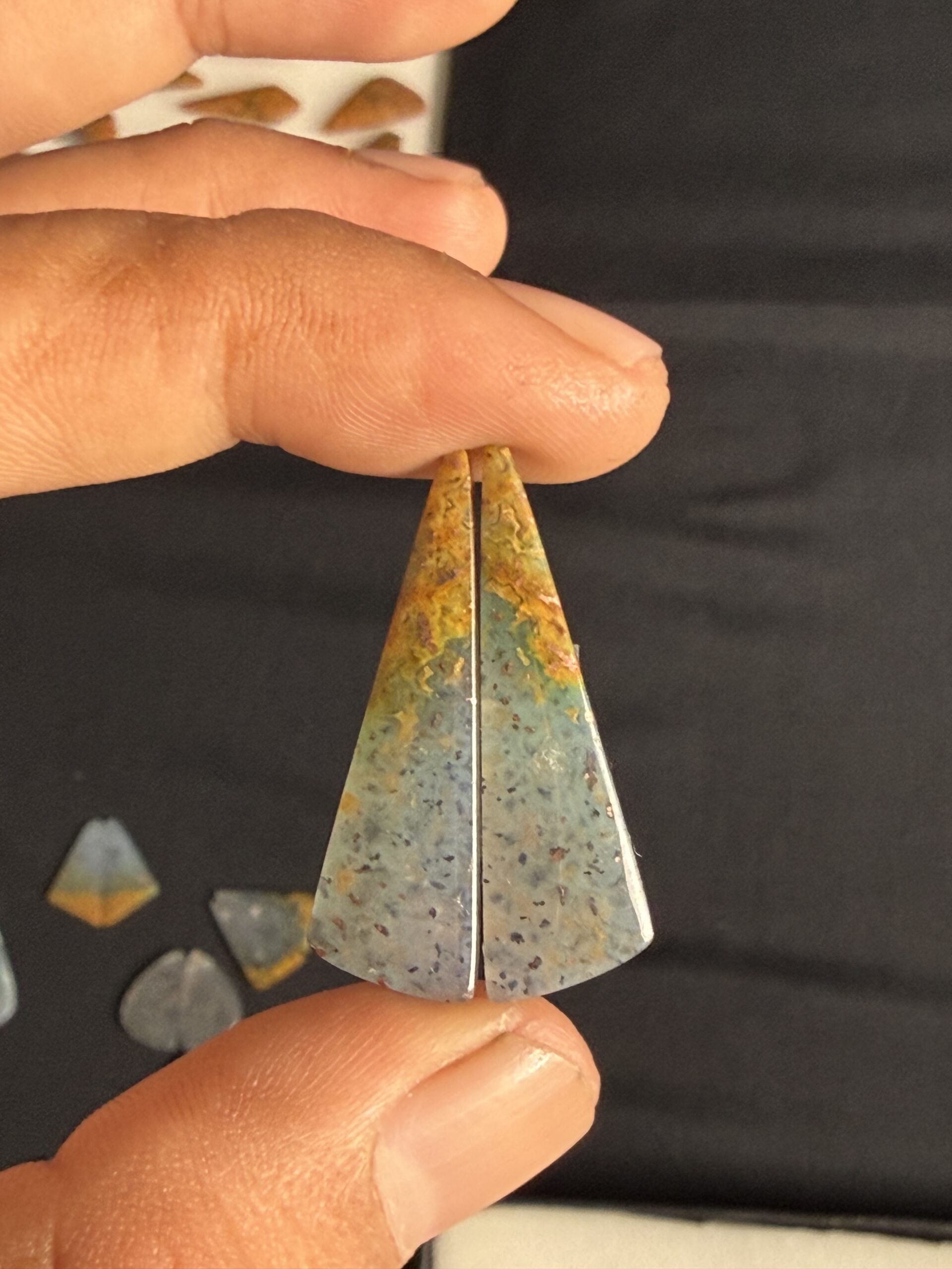 Chrysocolla Copper in chalcedony From Obi Island - Image 2